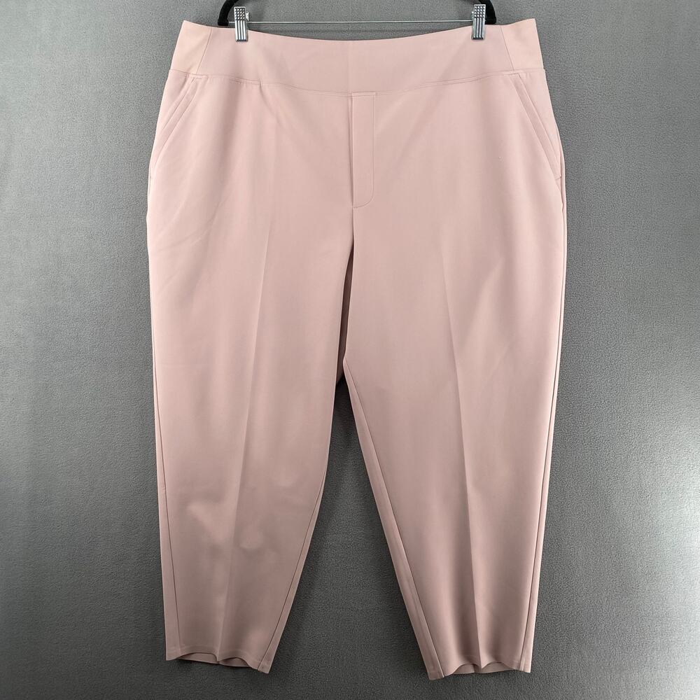 Athleta Endless High Rose Pant Women 22 Pink Pull On Pockets Comfortable Stretch